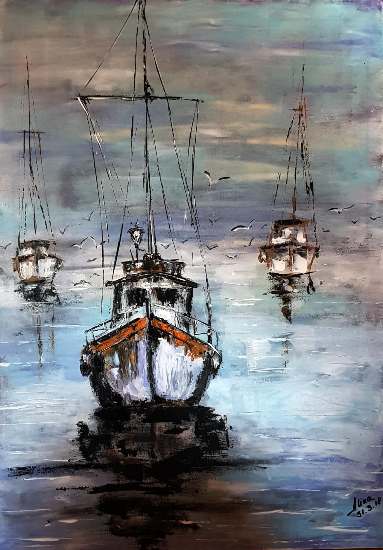ArteDiAlina.com painting: near the shore